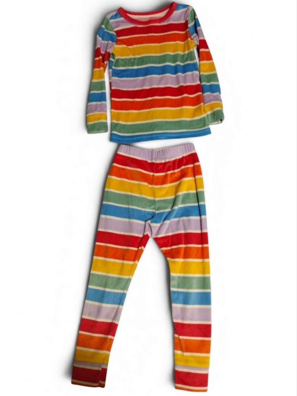 Cat & Jack Rainbow Stripe Long Sleeve Top in Red, Yellow, Green, Blue, Purple